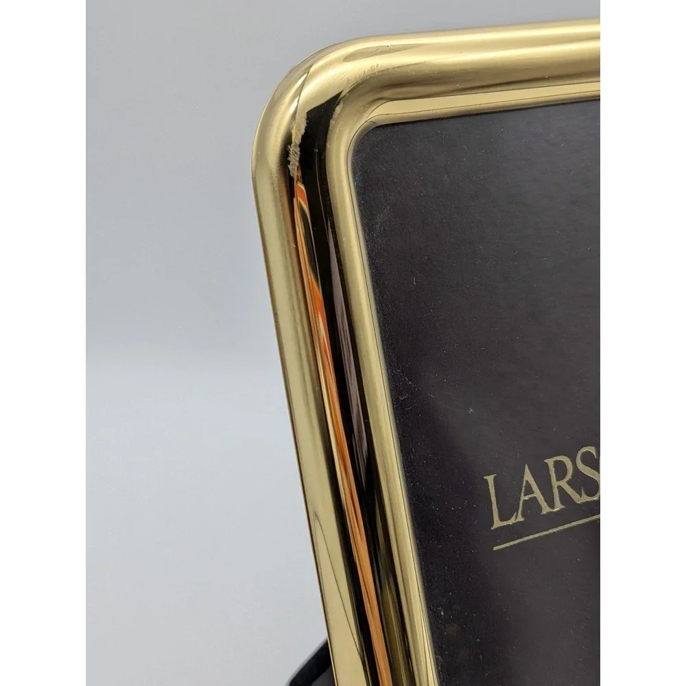 Larson Juhl‎ Solid Brass 5x7 Picture Frames Set Bifold + Stand Vintage